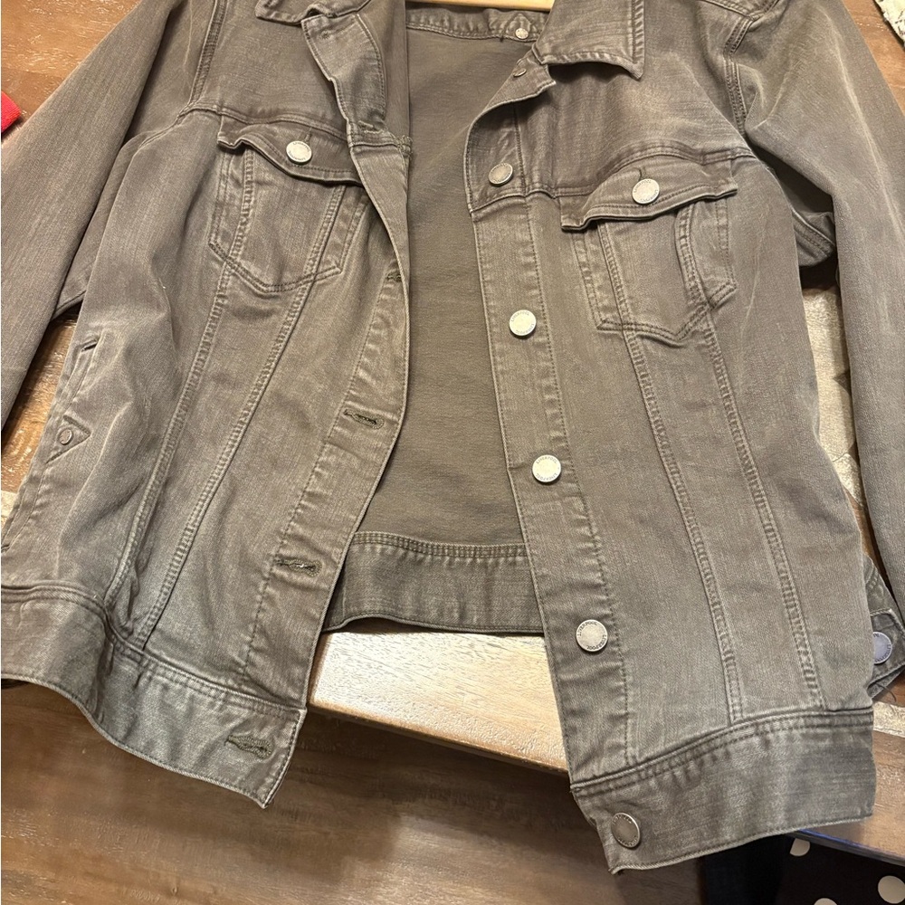 Classic Jean Jacket in an updated olive hue